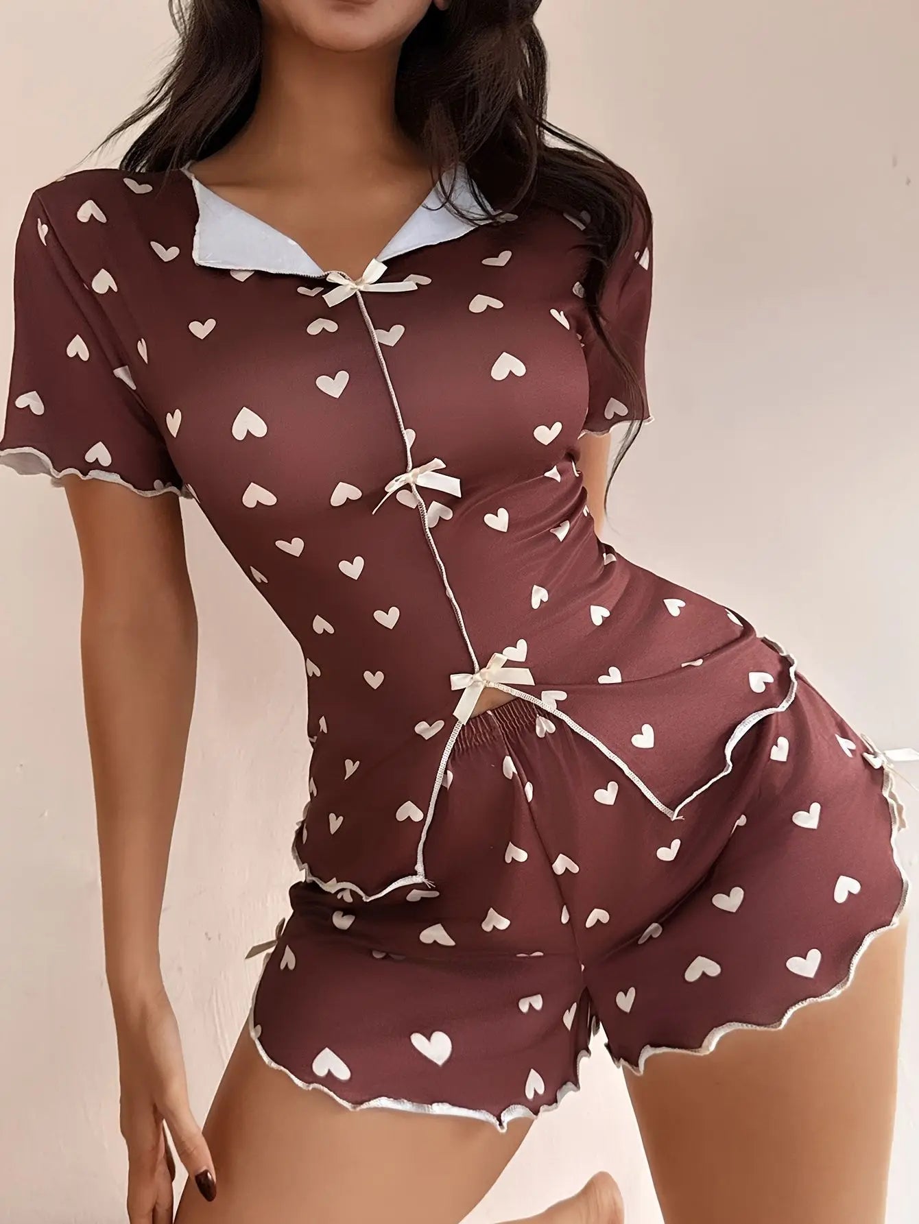 Pyjama Femmes Sexy Short Sleeve Sleepwear Pajama Women Pajamas Sleepwear for Sleeping Women's Pajamas With Trousers Sets Woman