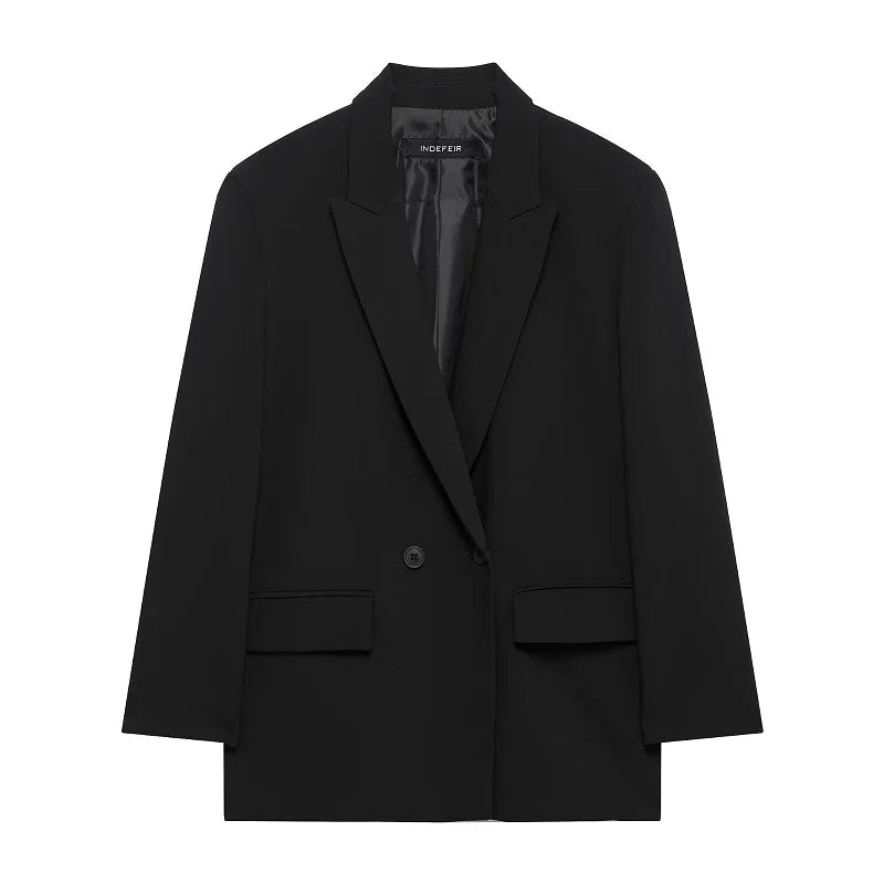 MUJER Women's Tailoring Blazers Straight Office Blazer for Women New in Outerwears Casual Blazer Woman Long Sleeve Lady Jackets