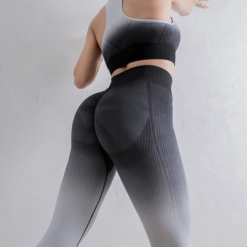 High-waisted Seamless Yoga Pants For Women Butt-lifting Sports Fitness Long Trousers
