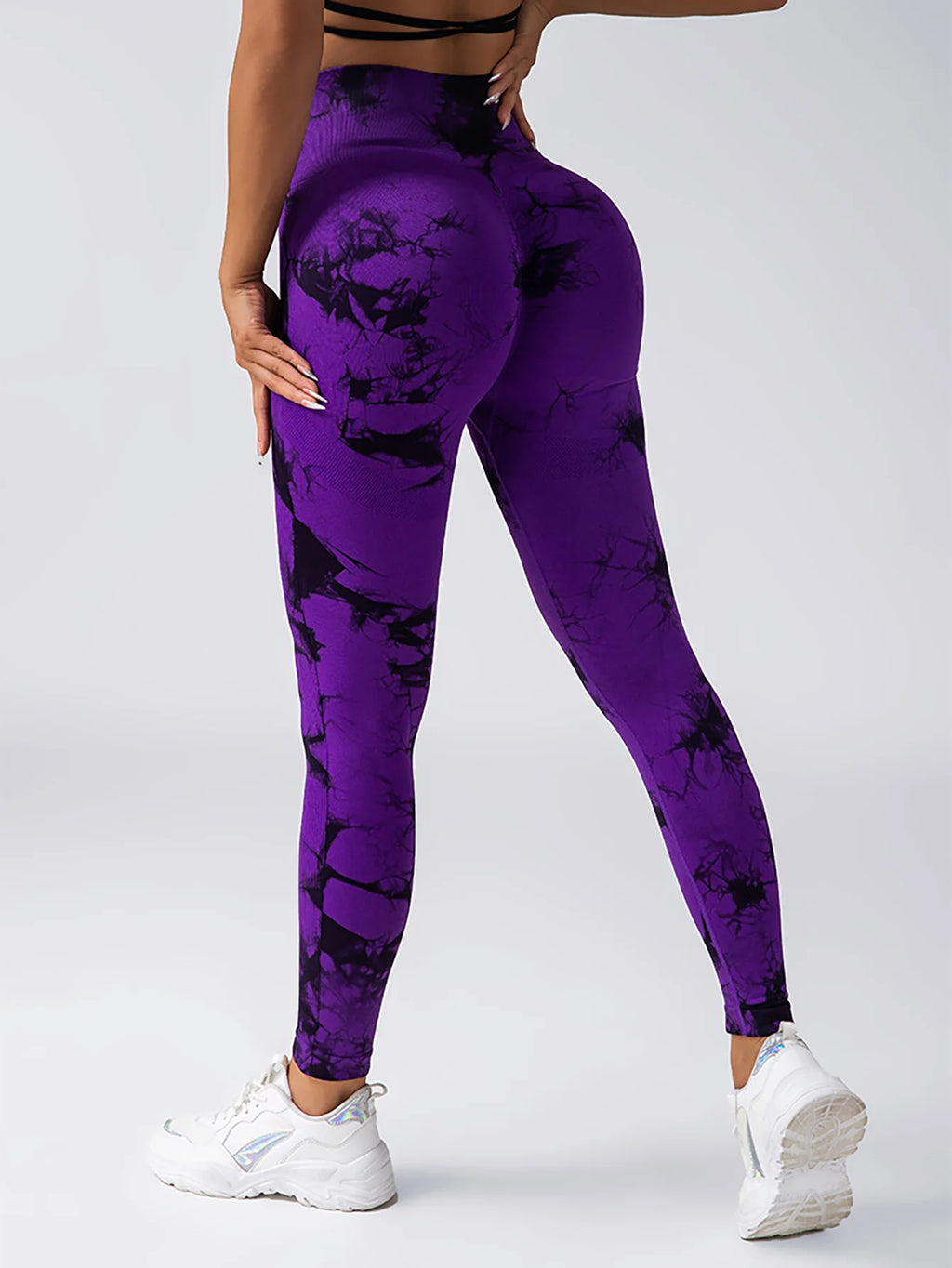 CZGUKE Tie Dye Gym Yoga Pants Fitness Workout Sportswear Clothing For Women High Waist Scrunch Butt Liftting Sports Leggings