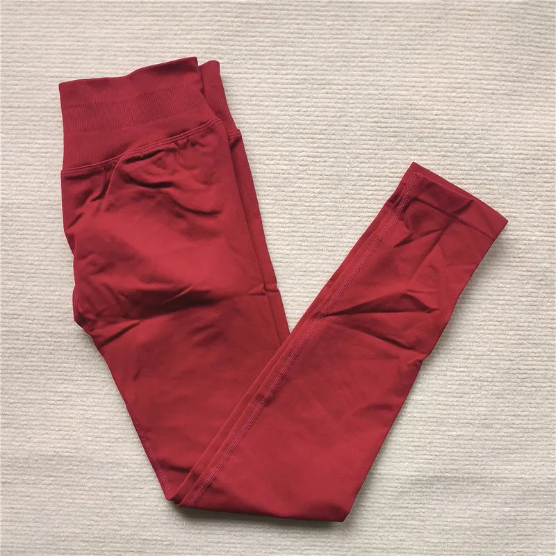 High Elastic Workout Sportswear Leggings Female Low Waist Seamless Tights Yoga Pants Women Sports Leggings
