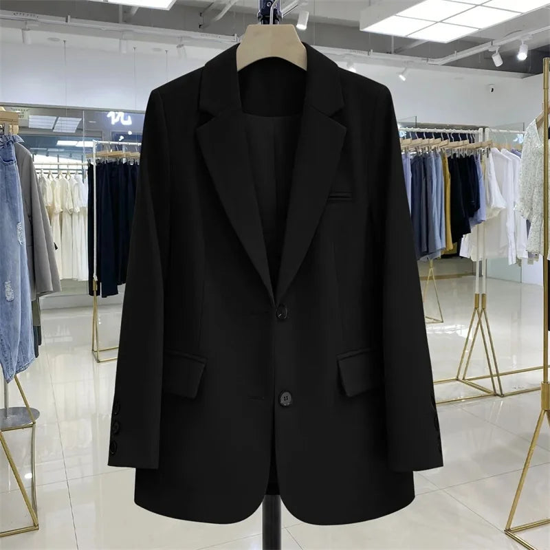 2026 New Blazer Women Coat Spring New Office Lady Blazer Womens Vintage Casual Loose Korean Version Small Suit Jacket 20 Colors